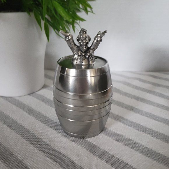 Royal Selangor, BNIB, Pewter Clown Barrel Coin Bank - Picture 8 of 14